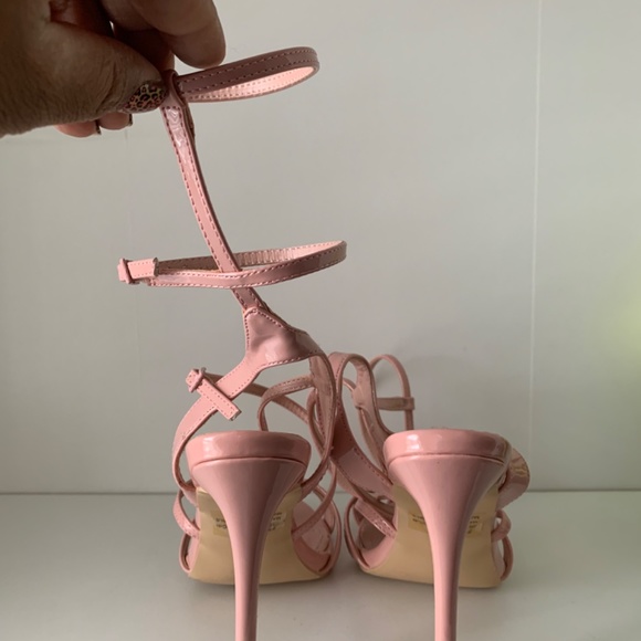 Blush pink strappy sandals - Picture 2 of 4